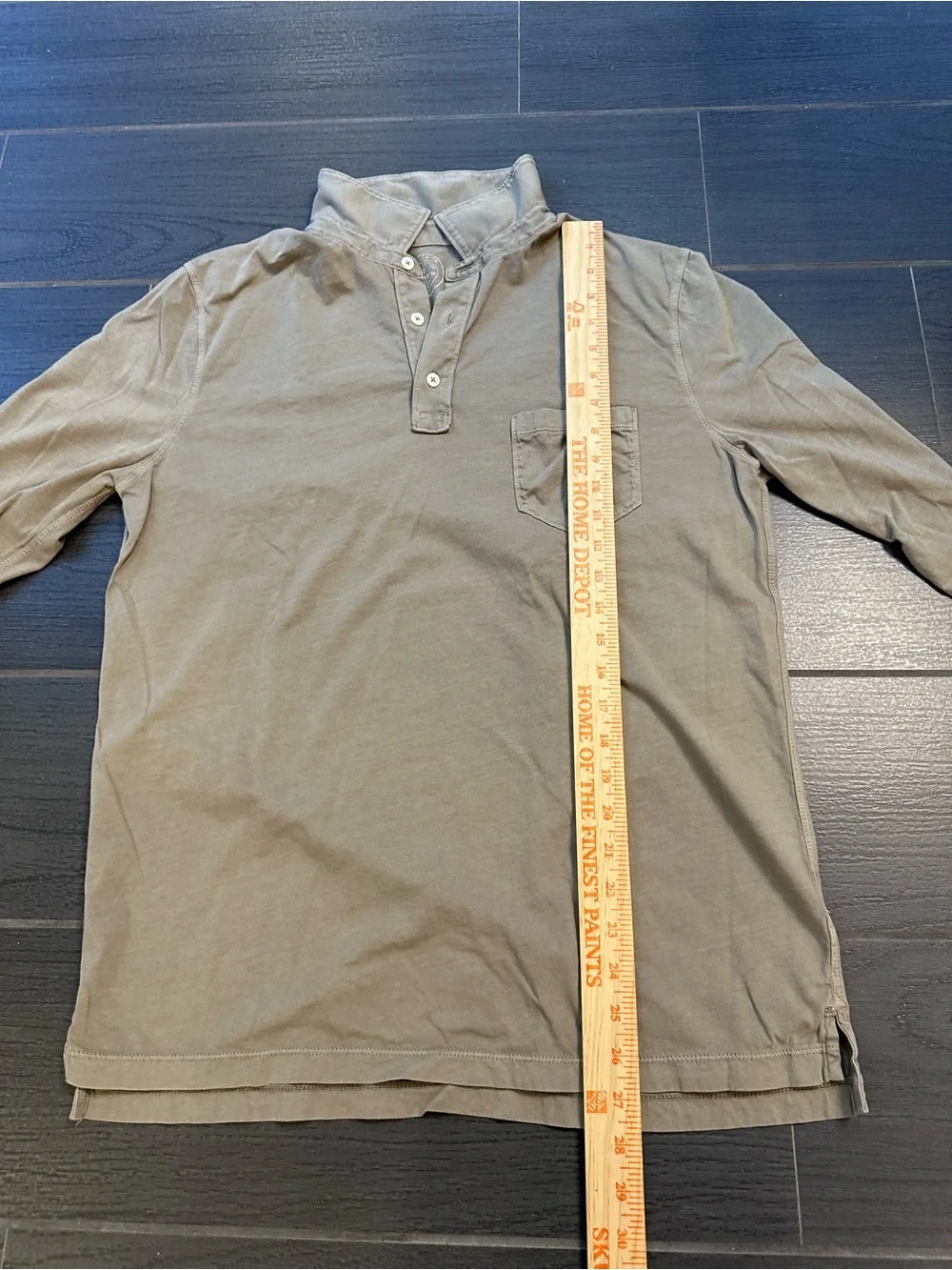 J. Crew Men's Long-Sleeve Polo in Khaki